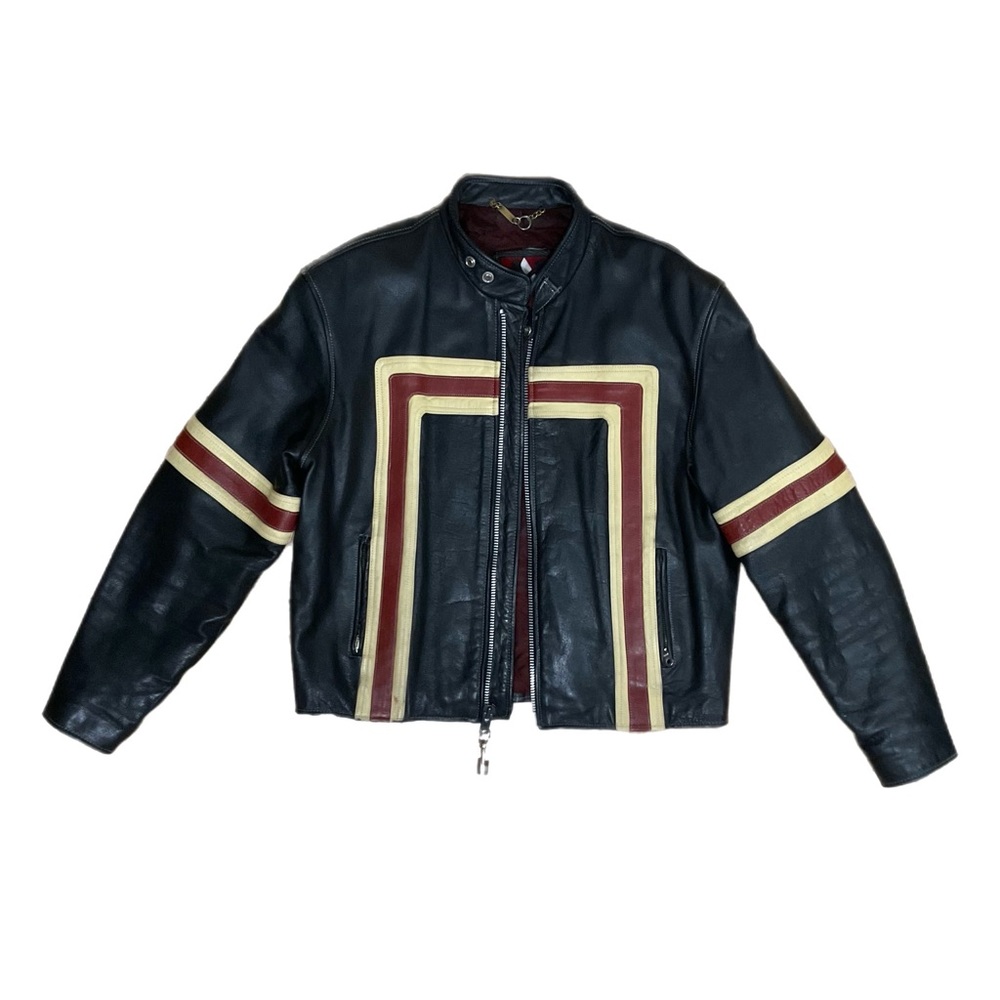 Vintage Genuine Leather XPERT Racing Jacket. 

Worn oversized or fitted. M/XL